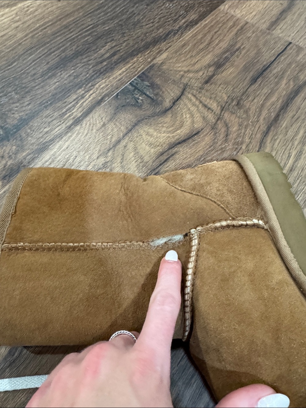 UGG Classic Short Suede Sheepskin Boot — Chestnut - Picture 5 of 6